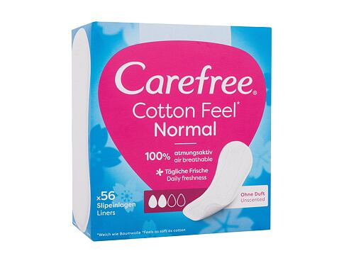Slipová vložka Carefree Cotton Feel Normal 56 ks poškozená krabička
