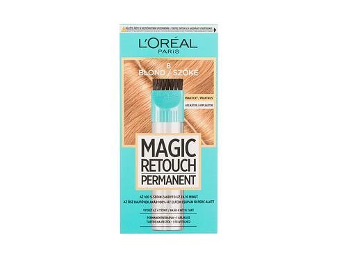 Barva na vlasy L'Oréal Paris Magic Retouch Permanent 18 ml 8 Blond poškozená krabička