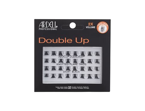 Umělé řasy Ardell Double Up  Knotted Trio Lash 32 ks Short Black