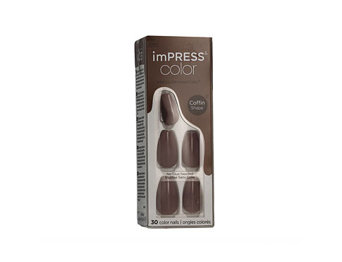 Umělé nehty Kiss imPRESS Color Coffin Shape 30 ks 507 Dusk Till Dawn