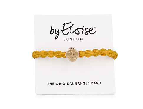 Gumička na vlasy By Eloise London Metallic Gold Quatrefoil Turmeric Yellow 1 ks