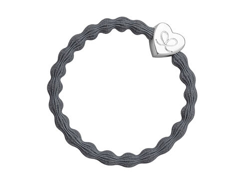 Gumička na vlasy By Eloise London Silver Heart Storm Grey 1 ks Storm Grey