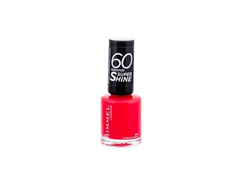 Lak na nehty Rimmel London 60 Seconds Super Shine 8 ml 430 Coralicious