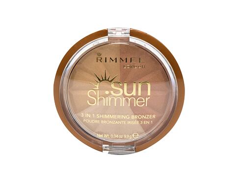 Bronzer Rimmel London Sun Shimmer 3in1 9,9 g 001 Gold Princess