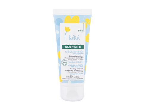 Tělový krém Klorane Baby Calendula With Cold Cream 40 ml poškozená krabička