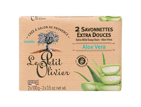 Tuhé mýdlo Le Petit Olivier Aloe Vera Extra Mild Soap 200 g
