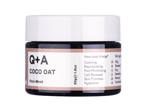 Pleťová maska Q+A Coco Oat 50 g