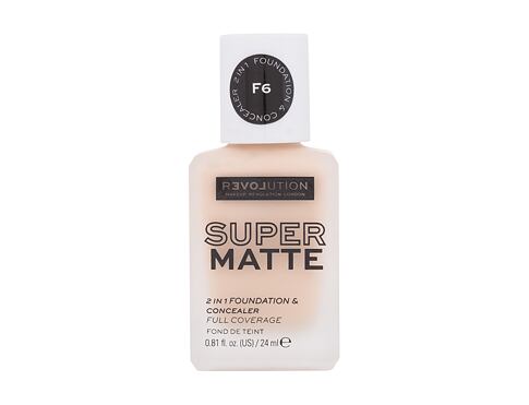 Make-up Revolution Relove Super Matte 2 in 1 Foundation & Concealer 24 ml F6