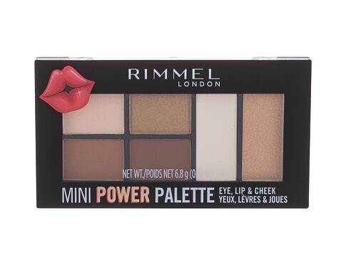 Konturovací paletka Rimmel London Mini Power Palette 6,8 g 002 Sassy poškozená krabička