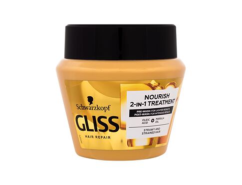 Maska na vlasy Schwarzkopf Gliss Oil Nutritive 2-in-1 Nourish Treatment 300 ml