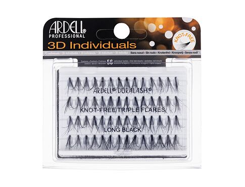Umělé řasy Ardell 3D Individuals Duralash Knot-Free 56 ks Long Black