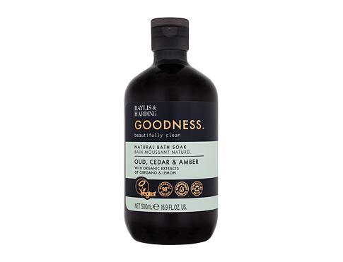 Pěna do koupele Baylis & Harding Goodness Oud, Cedar & Amber Natural Bath Soak 500 ml