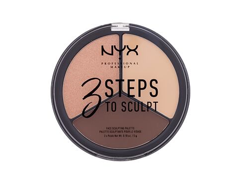 Konturovací paletka NYX Professional Makeup 3 Steps To Sculpt 15 g 02 Light