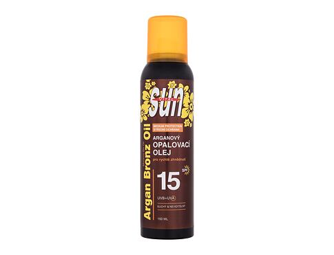 Opalovací přípravek na tělo Vivaco Sun Argan Bronz Oil Spray SPF15 150 ml