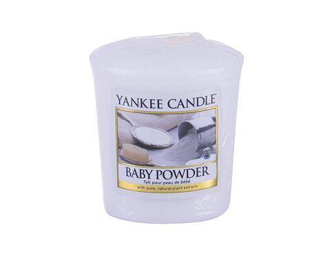 Vonná svíčka Yankee Candle Baby Powder 49 g poškozený obal