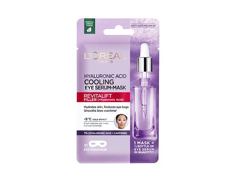 Maska na oči L'Oréal Paris Revitalift Filler HA Cooling Tissue Eye Serum-Mask 11 g