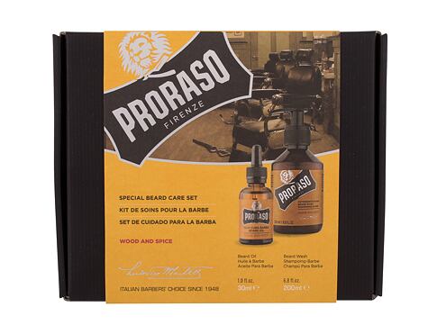 Šampon PRORASO Wood & Spice  Special Beard Care Set 200 ml Kazeta