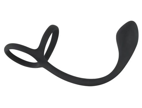 Anální pomůcka You2Toys Black Velvets Cock & Ball Ring With Butt Plug 1 ks