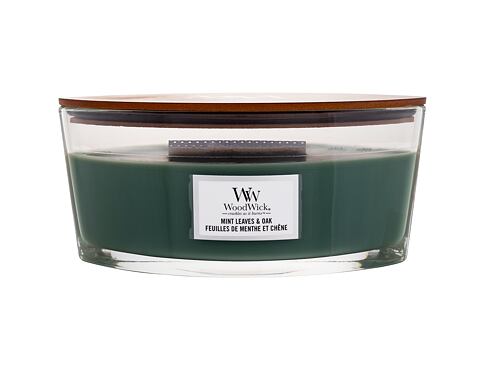 Vonná svíčka WoodWick Mint Leaves & Oak 453,6 g