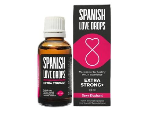 Afrodiziakum Sexy Elephant Spanish Love Drops Extra Strong+ 30 ml poškozená krabička