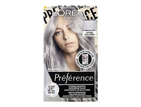 Barva na vlasy L'Oréal Paris Préférence Vivid Colors 60 ml 10.112 Silver Grey