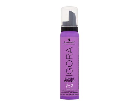 Barva na vlasy Schwarzkopf Professional Igora Expert Mousse 100 ml 3-0 Dark Brown poškozený flakon