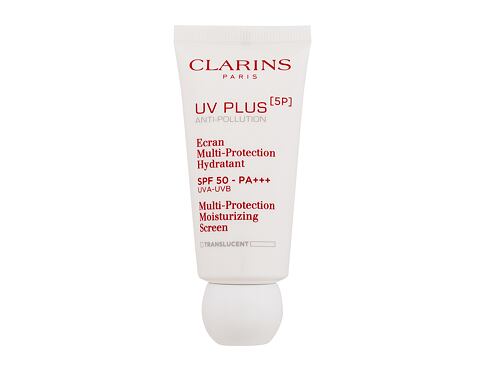 Denní pleťový krém Clarins UV Plus 5P Multi-Protection Moisturizing Screen SPF50 30 ml Translucent