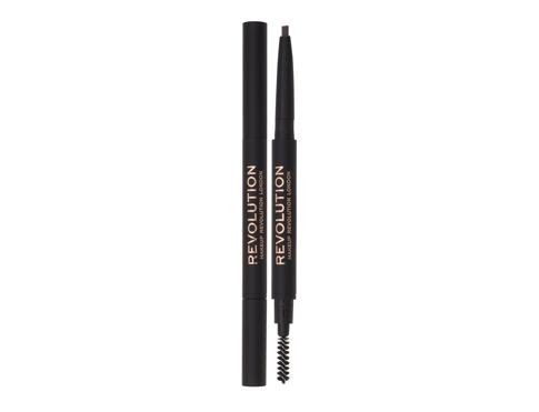 Tužka na obočí Makeup Revolution London Duo Brow Definer 0,25 g Medium Brown poškozená krabička