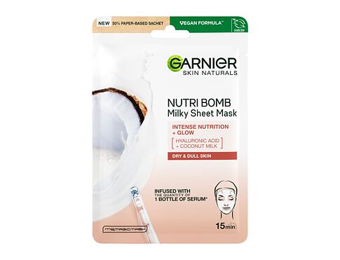 Pleťová maska Garnier Skin Naturals Nutri Bomb Coconut + Hyaluronic Acid 1 ks