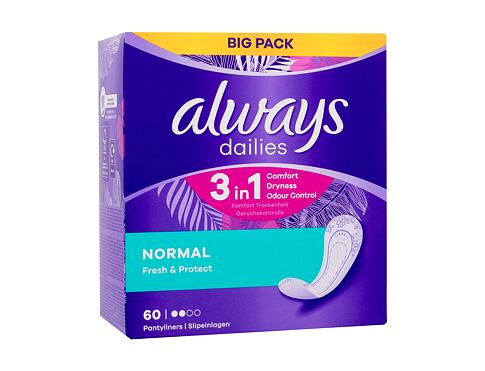 Slipová vložka Always Daily Fresh Normal Odour Lock 60 ks poškozená krabička