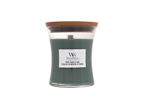 Vonná svíčka WoodWick Mint Leaves & Oak 275 g