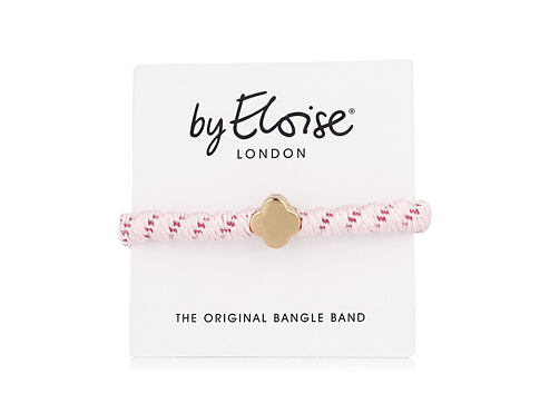 Gumička na vlasy By Eloise London Woven Gold Quatrefoil Soft Pink 1 ks