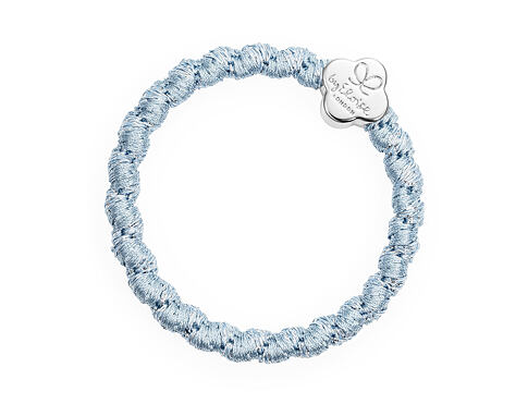 Gumička na vlasy By Eloise London Woven Silver Quatrefoil 1 ks Faded Denim