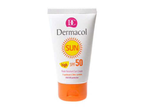 Opalovací přípravek na obličej Dermacol Sun WR Sun Cream SPF50 50 ml poškozená krabička