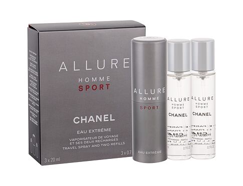 Toaletní voda Chanel Allure Homme Sport Eau Extreme Twist and Spray 3x20 ml poškozená krabička