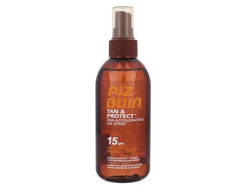Opalovací přípravek na tělo PIZ BUIN Tan & Protect Tan Accelerating Oil Spray SPF15 150 ml poškozený flakon