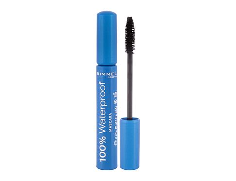 Řasenka Rimmel London 100% Waterproof 8 ml 001 Black Black