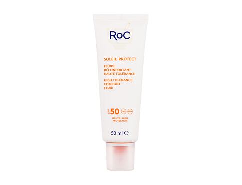 Opalovací přípravek na obličej RoC Soleil-Protect High Tolerance Comfort Fluid SPF50 50 ml poškozená krabička