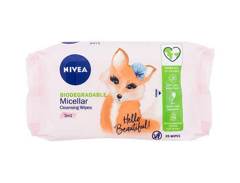 Čisticí ubrousky Nivea Cleansing Wipes Micellar 3in1 25 ks