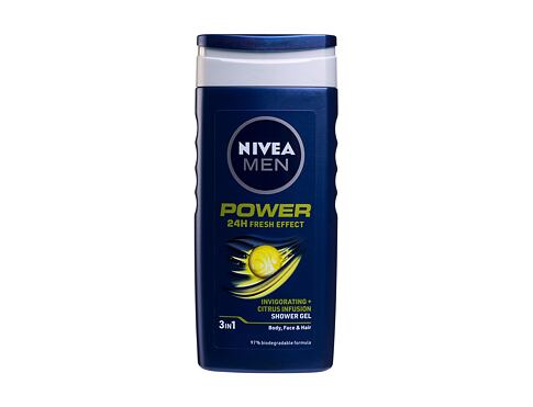Sprchový gel Nivea Men Power Fresh 250 ml poškozený flakon