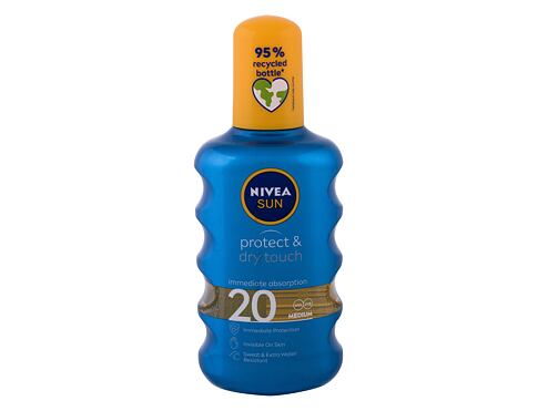 Opalovací přípravek na tělo Nivea Sun Protect & Dry Touch Invisible Spray SPF20 200 ml poškozený flakon