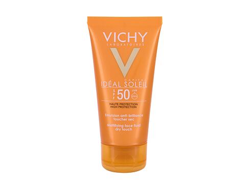 Opalovací přípravek na obličej Vichy Idéal Soleil Mattifying Face Fluid SPF50 50 ml poškozená krabička
