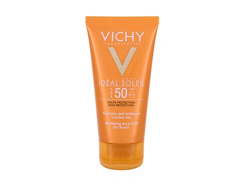 Opalovací přípravek na obličej Vichy Idéal Soleil Mattifying Face Fluid SPF50 50 ml poškozená krabička