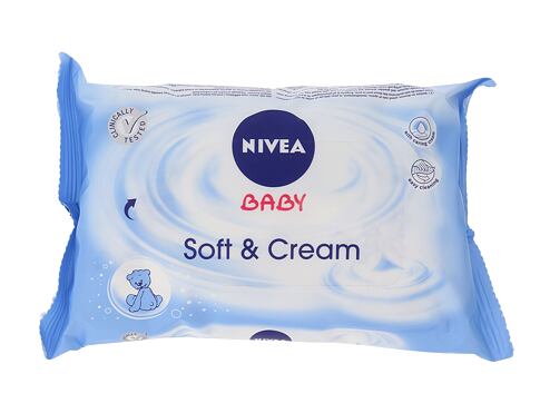 Čisticí ubrousky Nivea Baby Soft & Cream 63 ks poškozený obal