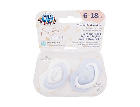 Dudlík Canpol babies Royal Baby Light Touch Little Prince 6-18m 2 ks