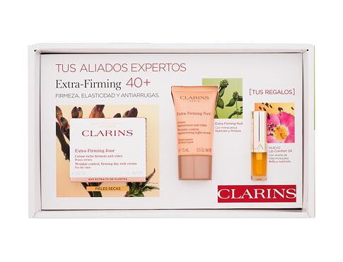 Denní pleťový krém Clarins Extra-Firming Gift Set 40+ Dry Skin 50 ml poškozená krabička Kazeta