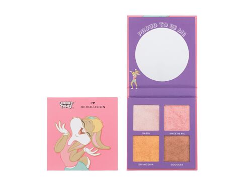 Rozjasňovač I Heart Revolution Looney Tunes Face Palette Lola 10 g poškozená krabička