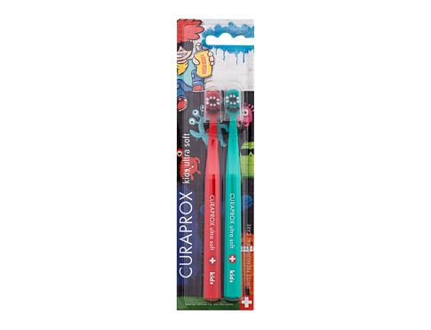 Klasický zubní kartáček Curaprox Kids Ultra Soft Duo Graffiti Edition 2 ks