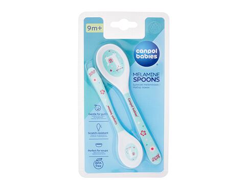 Nádobí Canpol babies Exotic Animals Melamine Spoons 9m+ Turquoise 2 ks poškozený obal