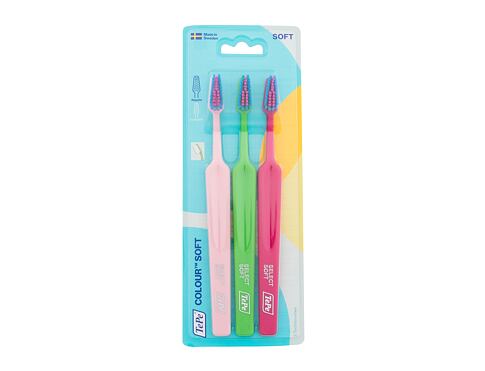 Klasický zubní kartáček TePe Colour Soft 3 ks poškozený obal